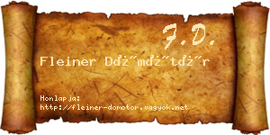 Fleiner Dömötör névjegykártya